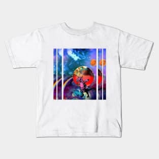 Angel T-Rex in Space Kids T-Shirt